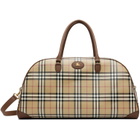 Burberry Beige Check Holdall Duffle Bag