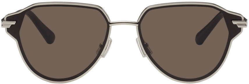 Bottega Veneta Silver Glaze Sunglasses Bottega Veneta display picture 1