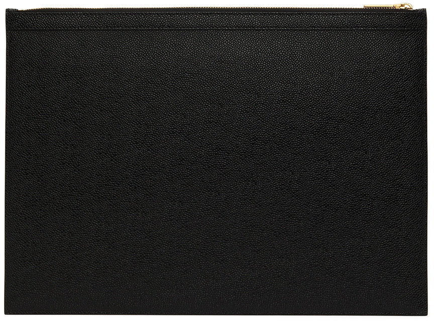 Thom Browne Black Large Zip Document Holder
