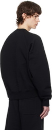 AMI Paris Black Cotton Tonal Ami de Coeur Sweatshirt