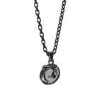 Alexander McQueen Men's Snake Coin Necklace in Silver