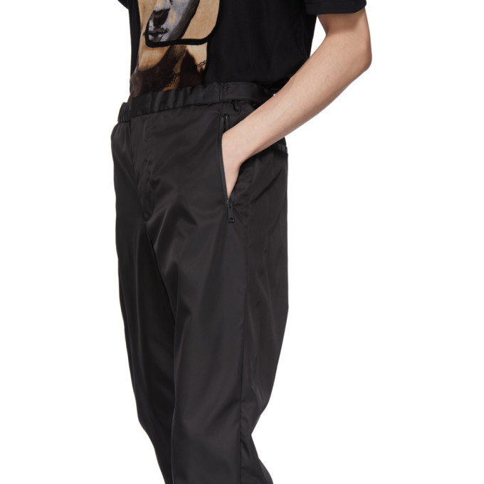 Prada Black Nylon Gabardine Trousers Prada