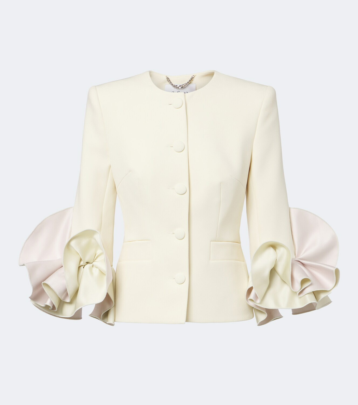Safiyaa Omona duchesse-trimmed crêpe blazer