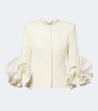 Safiyaa Omona duchesse-trimmed crêpe blazer