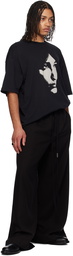 Ann Demeulemeester Black Dieter October's Portrait High-Comfort T-shirt