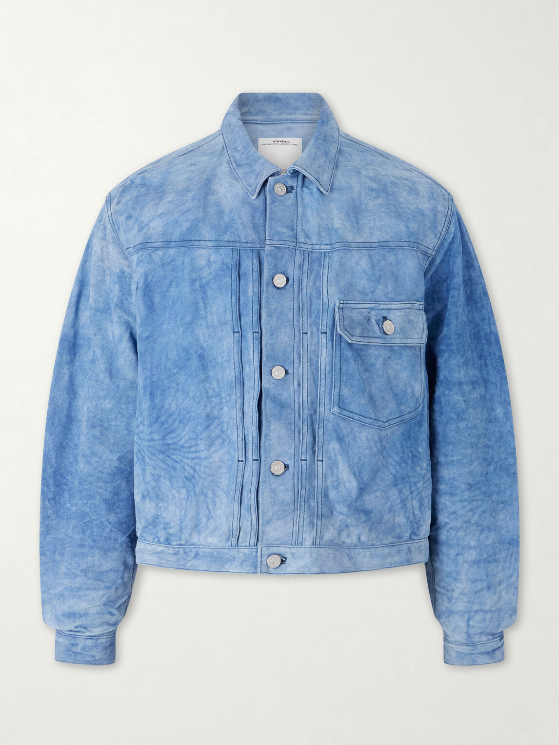 Visvim - 102X Cropped Leather Jacket - Blue Visvim