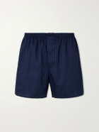 Zimmerli - Striped Cotton Boxer Shorts - Blue