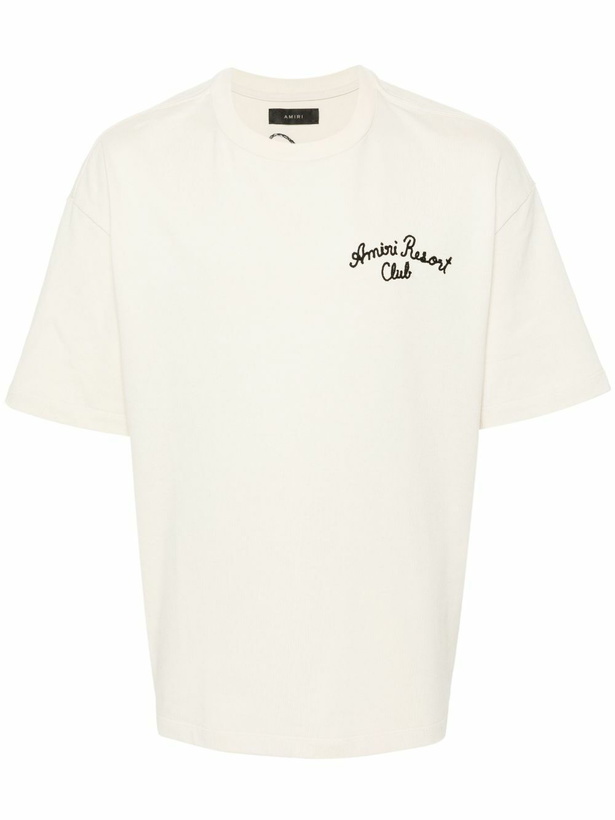 Photo: AMIRI White Resort Club Embroidered T-Shirt