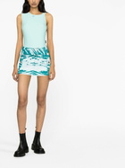 AGR Blue Tie-Dye Denim Mini Skirt