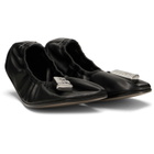 MM6 Maison Margiela Black Numeric Anatomic Ballerina Flats