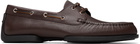 Jil Sander Brown Calfskin Boat Shoes