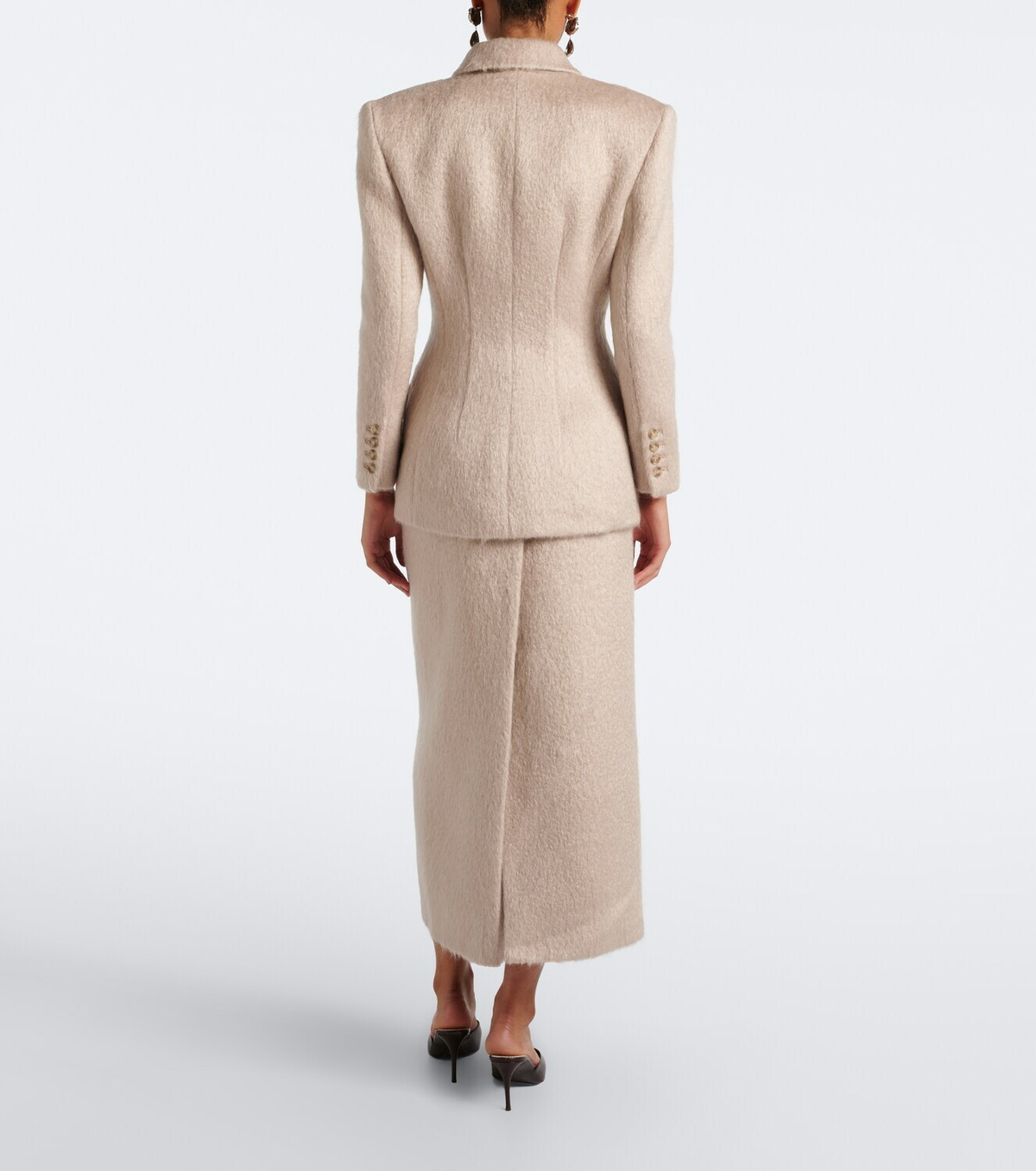 Magda Butrym Mohair and wool-blend midi skirt