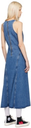 Re/Done Blue Racer Tank Denim Midi Dress