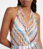 Missoni Mare Zig-zag halterneck playsuit