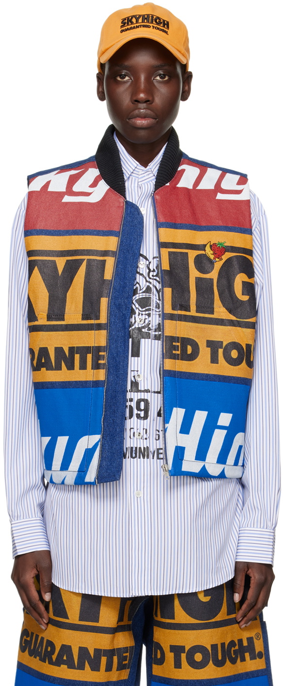 Sky High Farm Workwear Multicolor Construction Denim Vest
