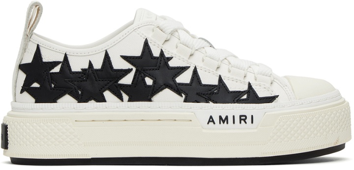 Photo: AMIRI White & Black Stars Court Low Sneakers