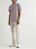RLX Ralph Lauren - Striped Logo-Print Recycled Jersey Polo Shirt - Red