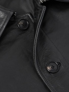 BODE - Continental Cropped Leather Jacket - Black