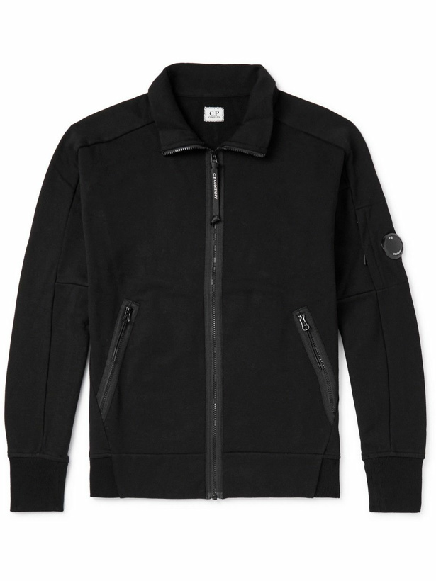 Photo: C.P. Company - Logo-Embellished Cotton-Jersey Zip-Up Sweatshirt - Black