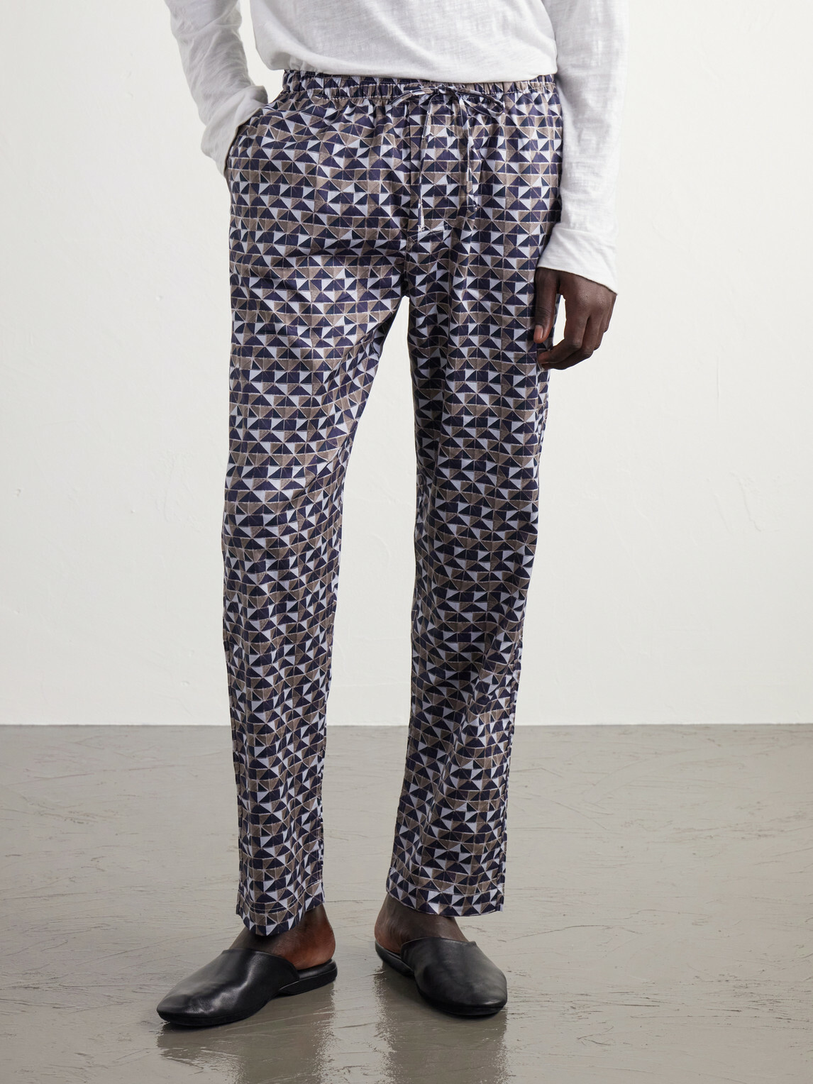 Zimmerli - Printed Cotton-Sateen Pyjama Trousers - Blue