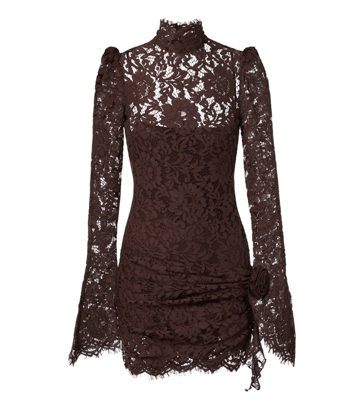 Photo: De La Vali Bodita cotton-blend lace minidress