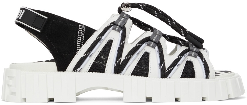 Photo: Fendi Black & White FF Vertigo 'Fendi Force' Sandals