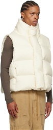 Entire Studios Off-White Quilted Down Vest