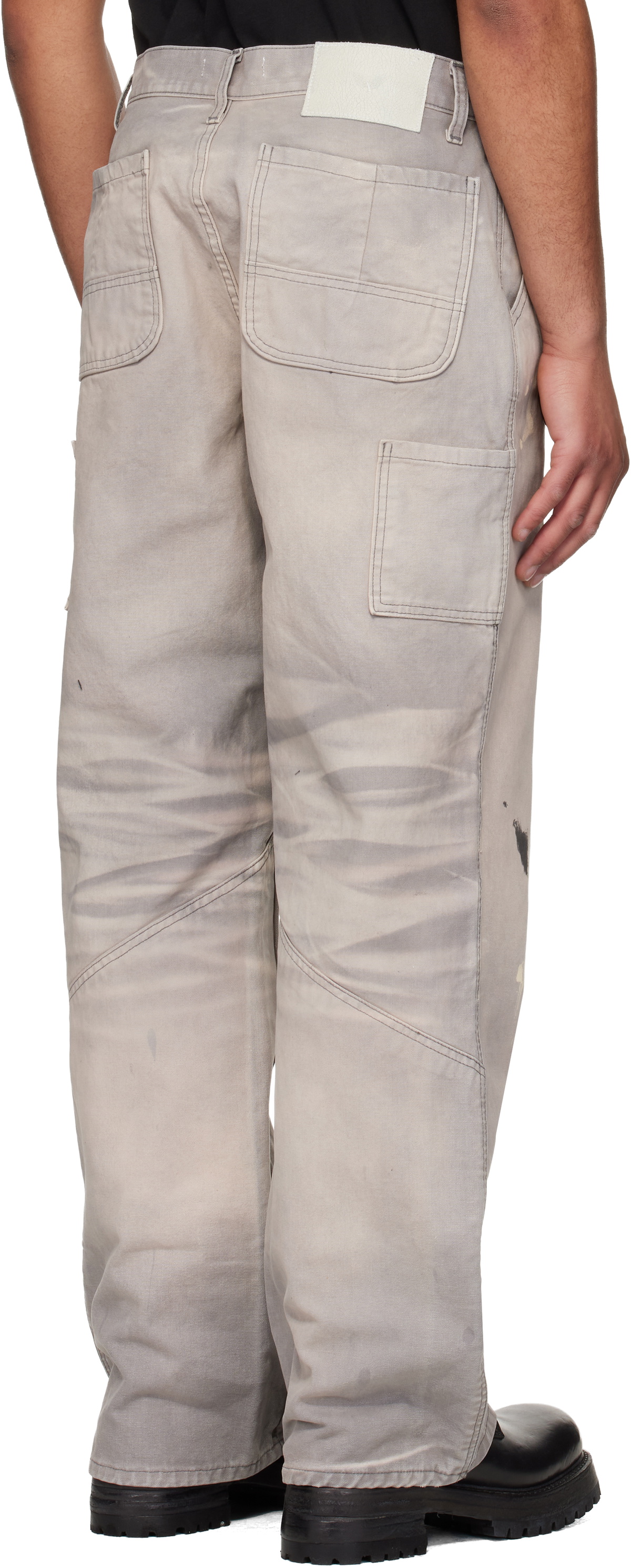 ALEXANDER DIGENOVA Gray Underground Painter Trousers