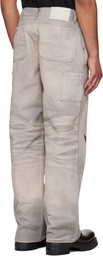 ALEXANDER DIGENOVA Gray Underground Painter Trousers