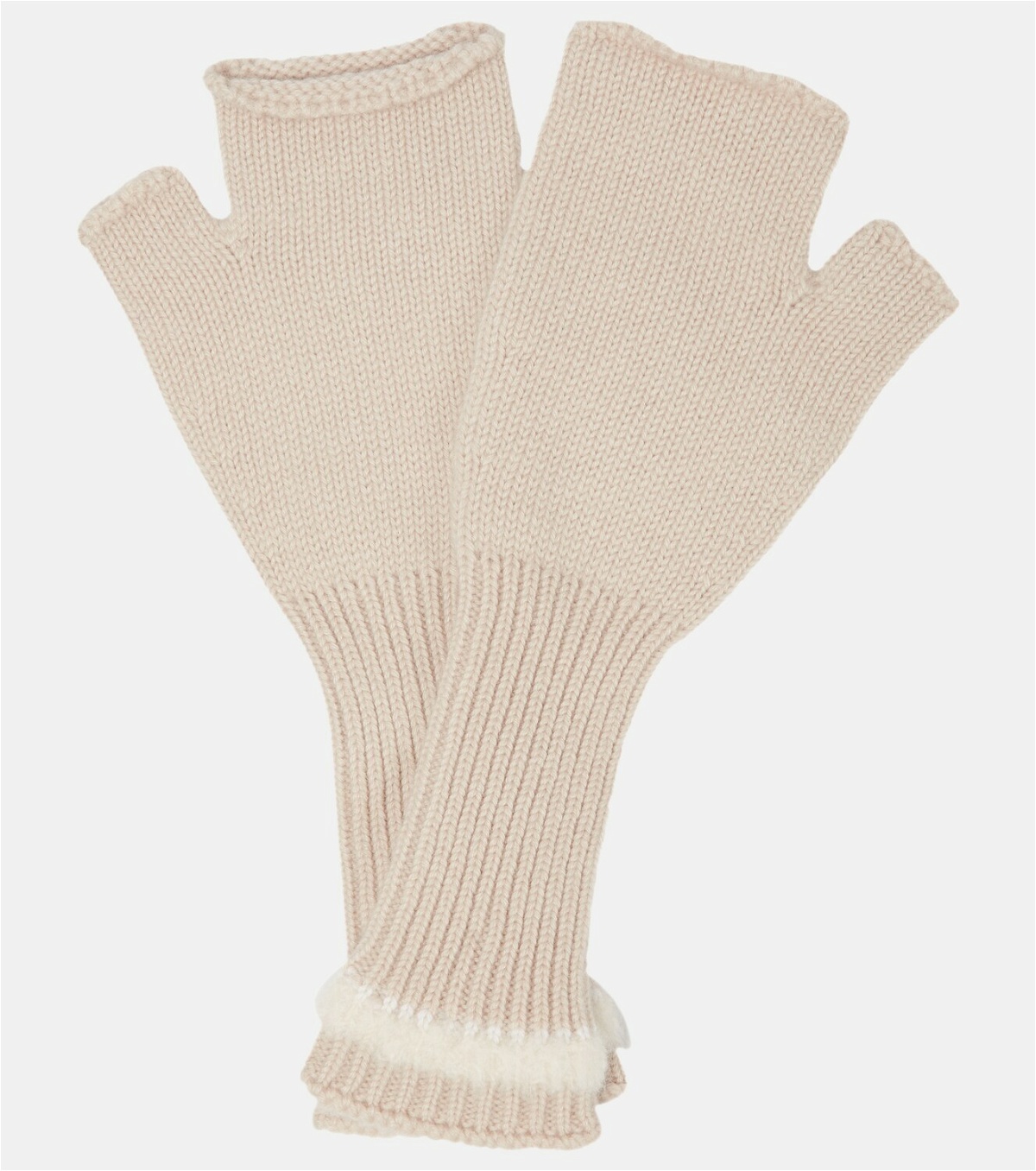 Barrie Fingerless cashmere gloves