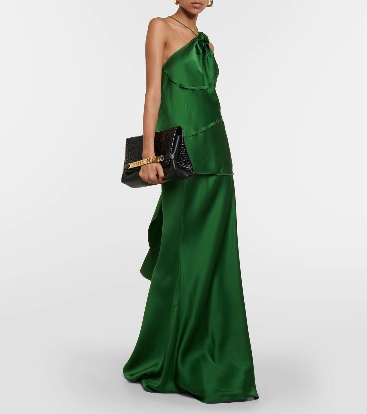 Victoria Beckham High-rise satin maxi skirt Victoria Beckham