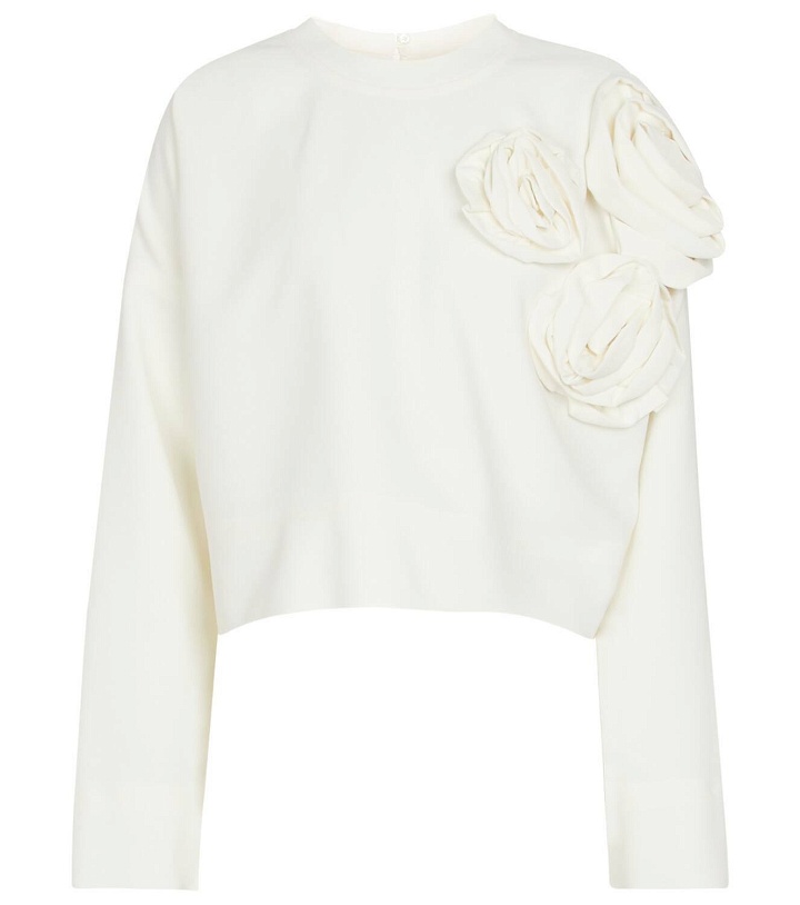 Photo: Valentino Floral appliqué sweatshirt