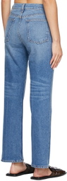B Sides Blue Field Mid Kick Jeans