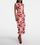 Erdem Floral-appliqué cocktail dress