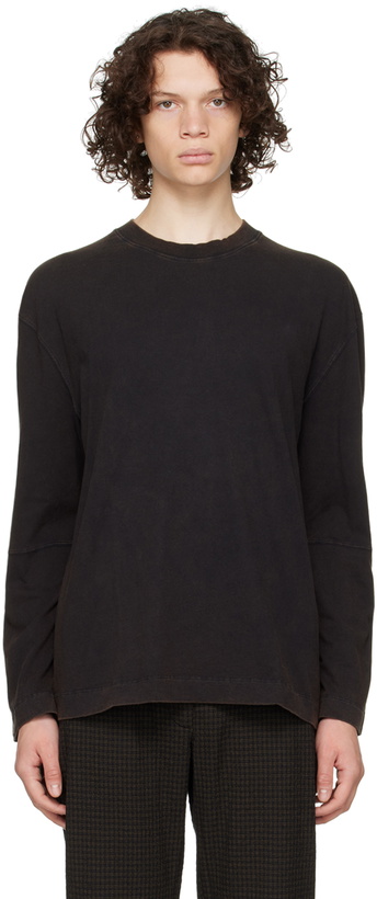 Photo: Schnayderman's Black Oversized Long Sleeve T-Shirt