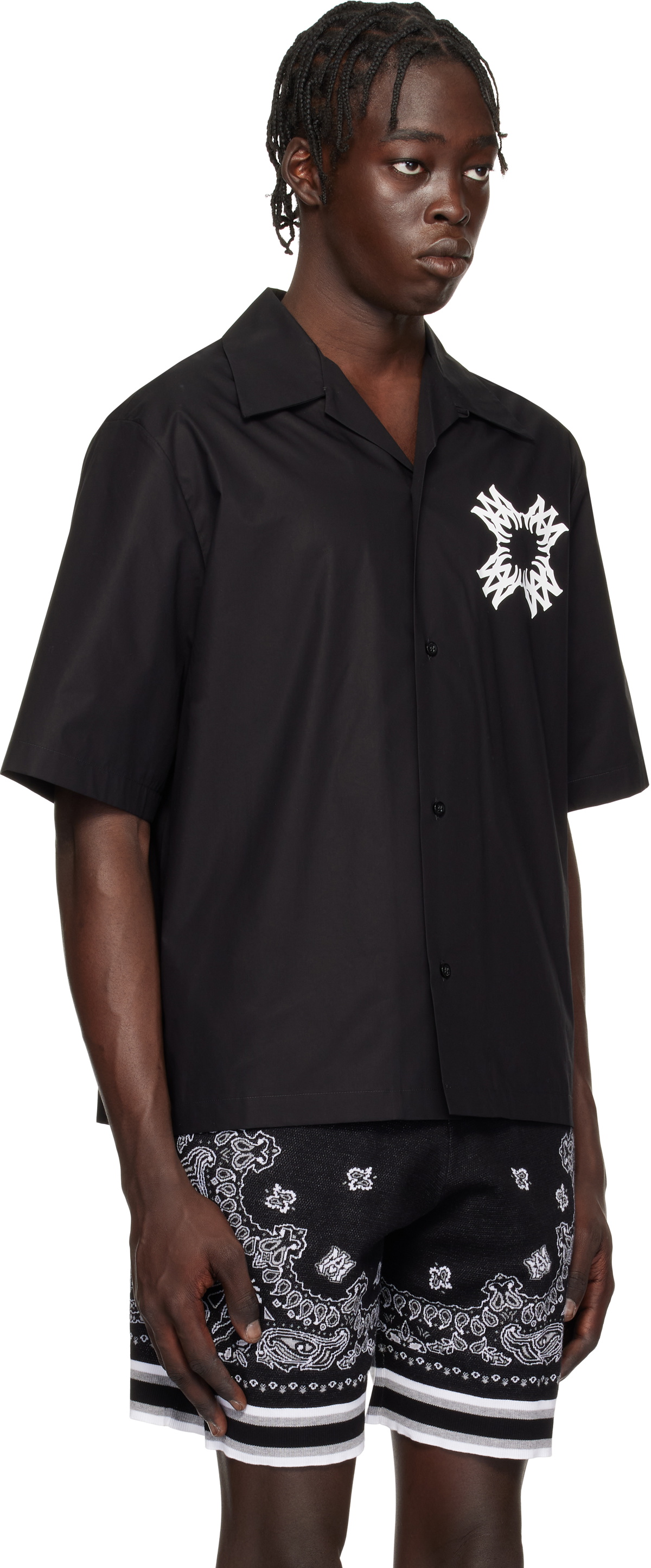 AMIRI Black MA Quad Bowling Shirt