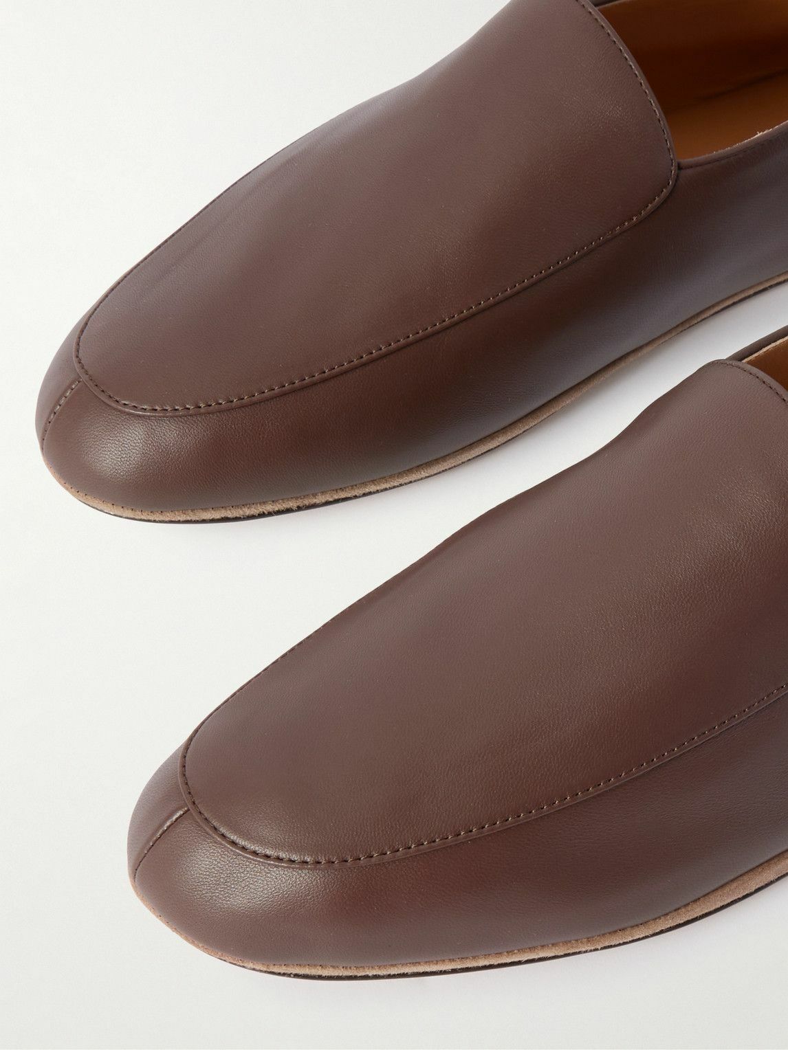 Loro Piana - Anton Walk Leather Loafers - Brown
