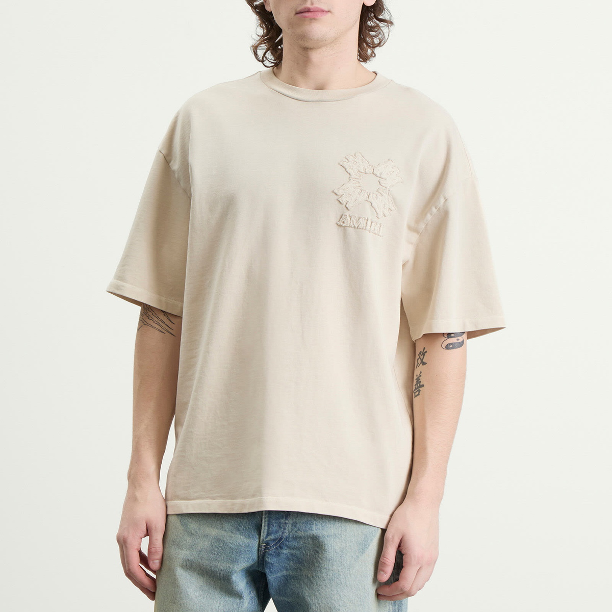AMIRI Men's MA Quad Oversized T-Shirt in Ivory Amiri