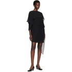 MM6 Maison Margiela Black Chiffon Minidress