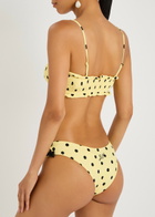 Damson Madder Spot-print Shirred Bikini Briefs Yellow