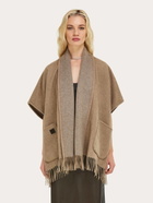 Ferragamo Womens Cashmere cape in Beige