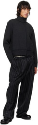 Camiel Fortgens Gray Zip Up Knit Sweater