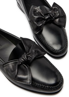 Hereu Corbati Bow-appliquéd Leather Loafers Black