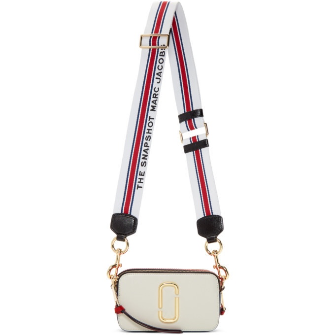 Marc Jacobs Snapshot Color Blocked Leather Bag in Red