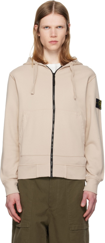 Photo: Stone Island Beige 6100061 Organic Cotton Fleece Hoodie