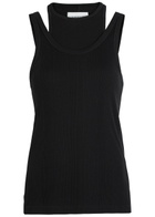 Armarium Filippa Layered Ribbed Cotton Tank Black