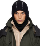 MM6 Maison Margiela Black Ribbed Wool Balaclava