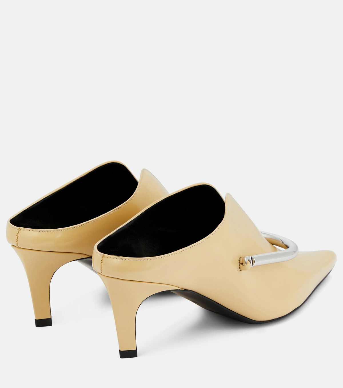 【関税＆送料込み】Jil Sander Mule Shoe Shoes JIL SANDER Chainmail-embellished leather mules | NET-A-PORTER