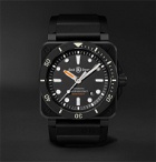 Bell & Ross - BR 03-92 Diver Automatic 42mm Ceramic and Rubber Watch, Ref. No. BR0392-D-BL-CE/SRB - Black
