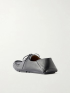 LOEWE - Rambla Leather Boat Shoes - Black